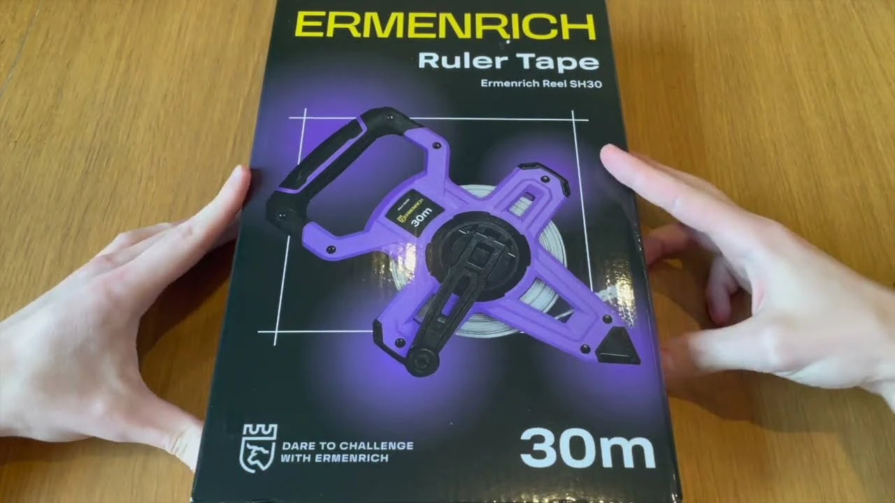 Рулетка геодезическая Ermenrich Reel SH30 | Ermenrich – видео распаковки