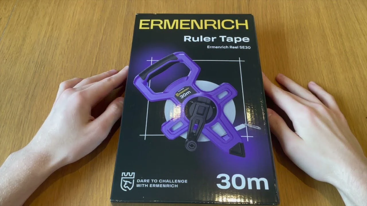 Рулетка геодезическая Ermenrich Reel SE30 | Ermenrich – видео распаковки