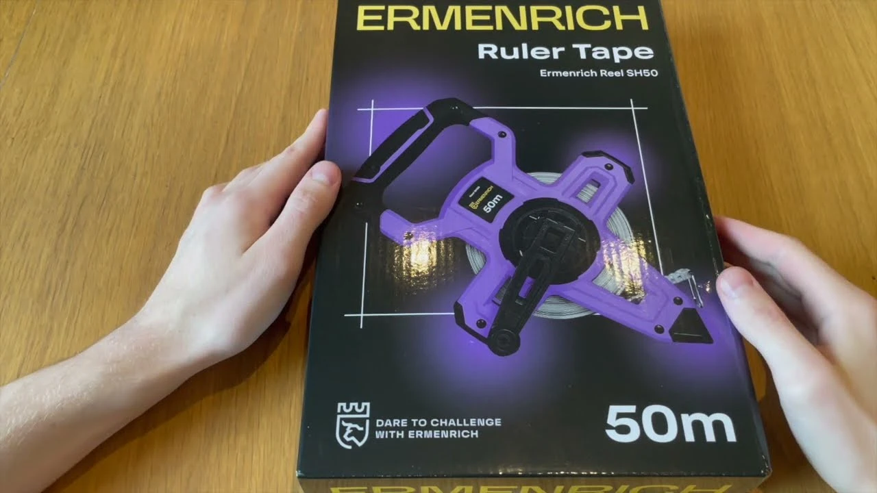 Рулетка геодезическая Ermenrich Reel SH50 | Ermenrich – видео распаковки