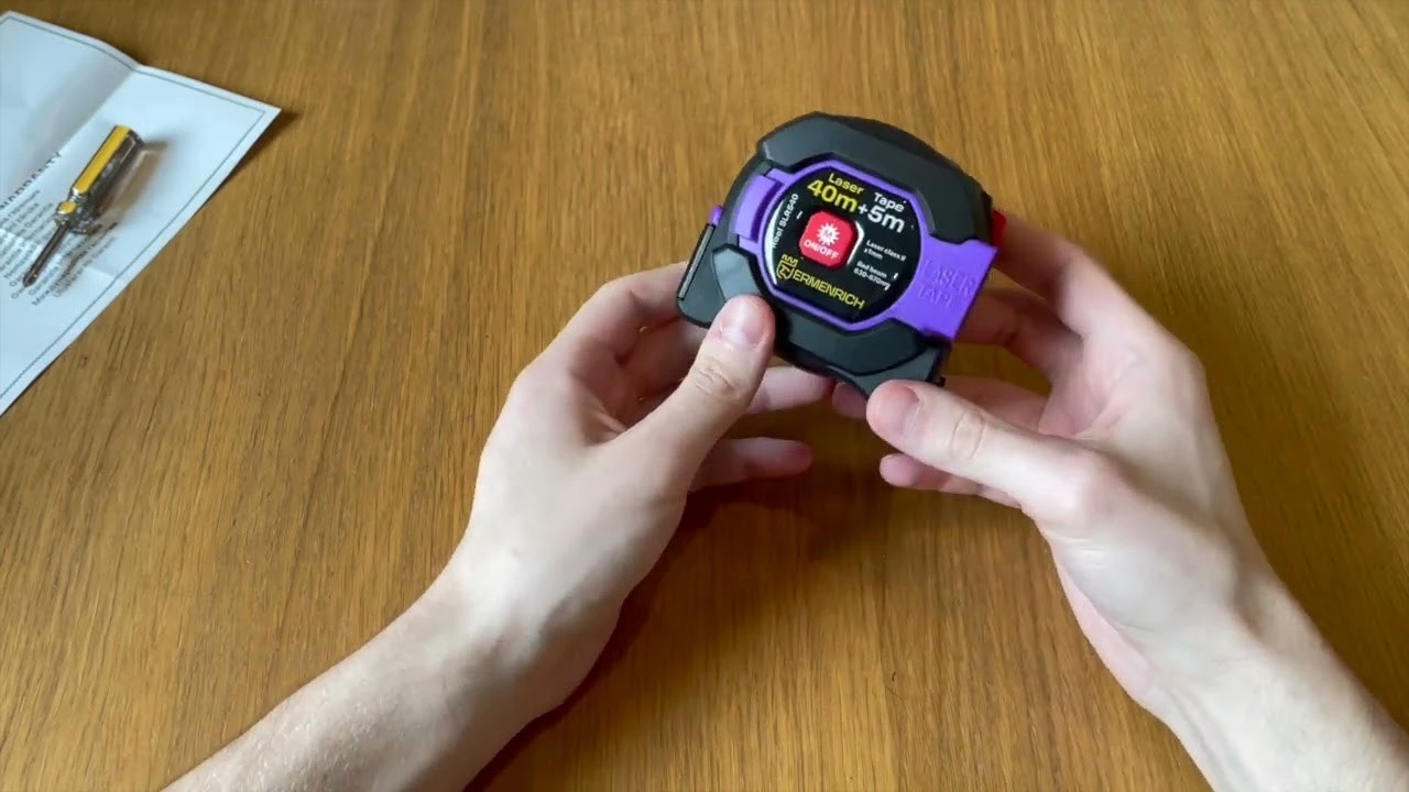 Рулетка с лазерным дальномером Ermenrich Reel SLR540 | Ermenrich – видео распаковки